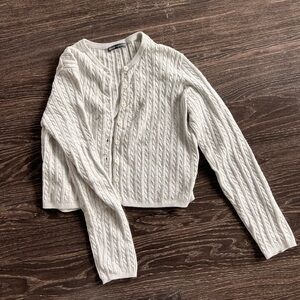 Gray Brandy Melville cable knit cardigan